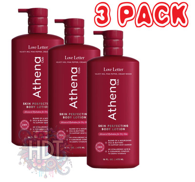 Athena Club Skin Perfecting Body Lotion - Love Letter - 16 fl oz 3 PACK