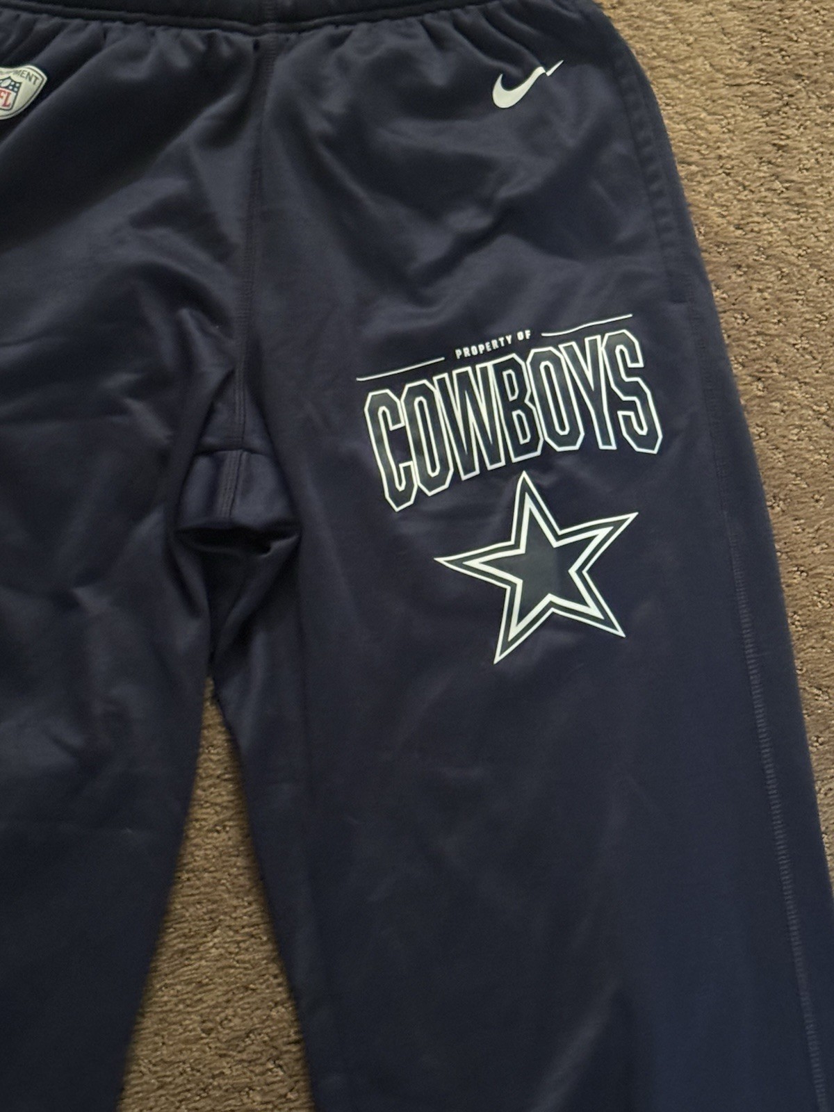 Nike Dri-Fit NFL Training Equipment Dallas Cowboys Sweatpants Size S Small  thumbnail 2