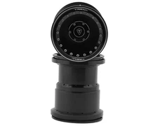 Treal Hobby 2.6" Aluminum Beadlock Monster Truck Wheels (Black/Black) (2)