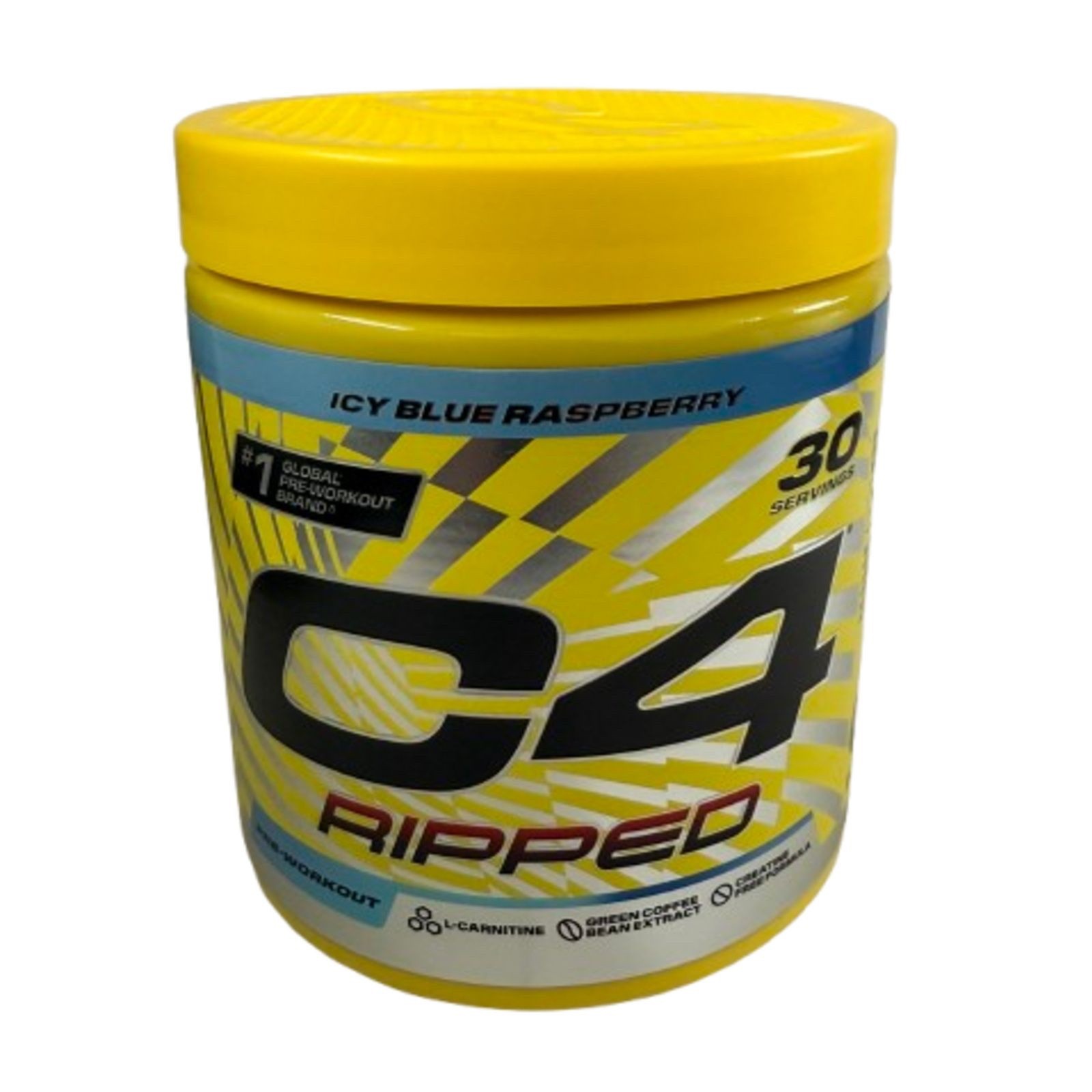 CELLUCOR C4 RIPPED FAT BURNING PRE WORKOUT POWDER 189G ICY BLUE RASPBERRY