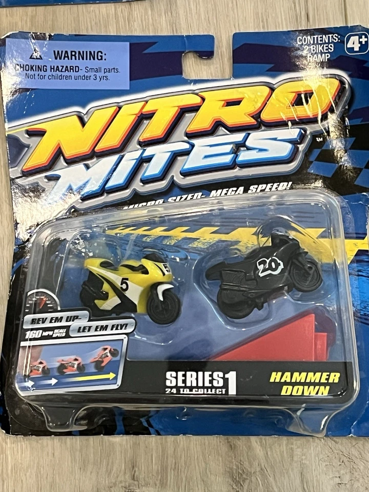 (3) Packs New Extremely Rare Zag Toys Nitro Mites Bikes Hammer Down - Image 3 of 4