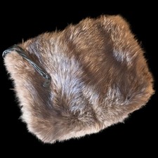 Brown Fur Handwarmer/Muff Clutch