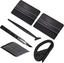 Gomake Vehicle Vinyl Wrap Window Tint Film Tool Kit 5 Tools, Pure Black 