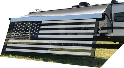 Tentproinc RV Awning Sun Shade Screen 8' X 15' 3'' Black Mesh Sunshade Camper