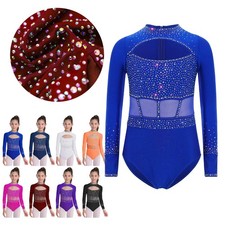 Girl Ballet Dance Leotard Gymnastics Skating Bodysuit Athletic Jumpsuit Tumbling