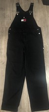 black Tommy Hilfiger overalls with a central logo patch Size M 40x33