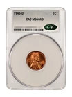 1945 D Lincoln Wheat Cent MS66 RD CACG