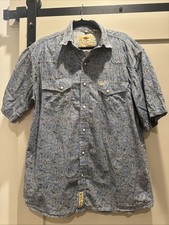 Larry Mahan Cowboy Collection Short Sleeve Pearl Snaps Size L Western Shirt