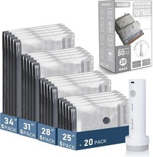 20 Pack Travel Vacuum Storage Bags with Rechargeable Electric Pump, Compression