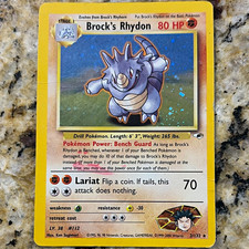 (Damaged) Brock's Rhydon 2/132 Gym Heroes Holo Rare Eng 2000