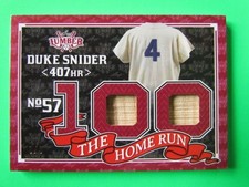 2024 Leaf Lumber Duke Snider 3/3 SSP Dual Game Used Bat Dodgers Mets F0645