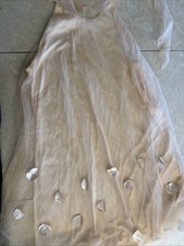 Unbranded Women Size M Beige Mesh flower Print Dress