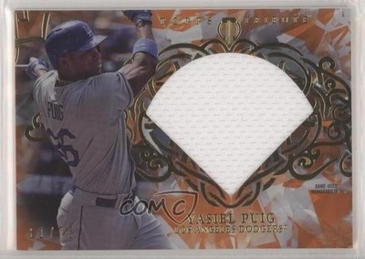 2015 Topps Tribute Diamond Cuts Relics Orange 61/75 Yasiel Puig #DC-YP 6i2