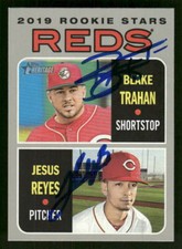 2019 Topps Heritage Blake Trahan/Jesus Reyes IP Auto Signed  #36 Card
