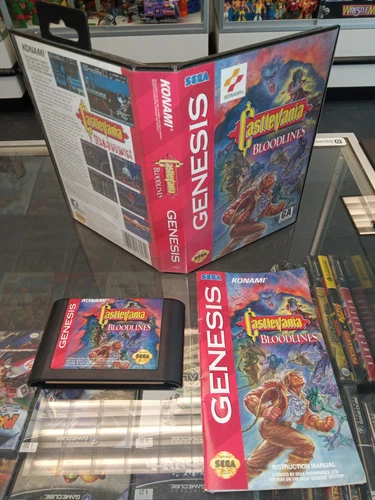 Castlevania: Bloodlines Sega Genesis 1994 Complete CIB w/ color manual TESTED!