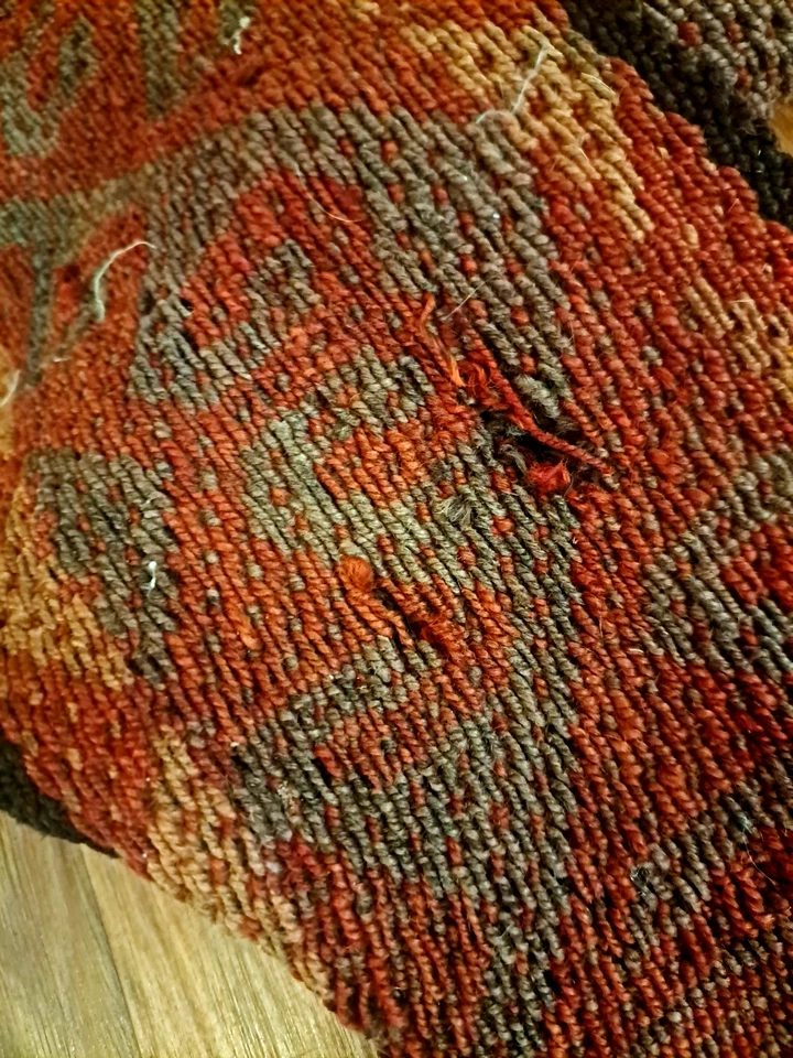 Antique Turkmen Tent Band Fragment Trapping Woven Sash Scarf Handmade 136x6 - Image 3 of 4