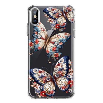 Mundaze Case for Apple iPhone Xs Max Watercolor Butterflies Flowers