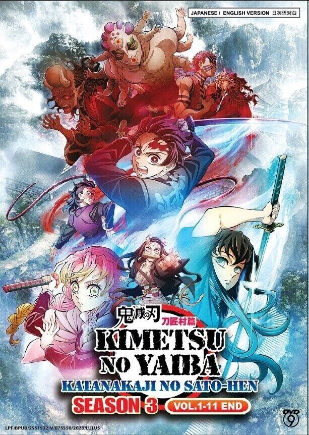 Demon Slayer: Kimetsu No Yaiba Season 1-3 (1-55 End) +Mugen Movie English  Dubbed DVD 