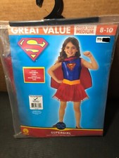 Rubies, Superhero SUPERGIRL Childs Halloween Costume Dress Up Medium 8-10, NEW