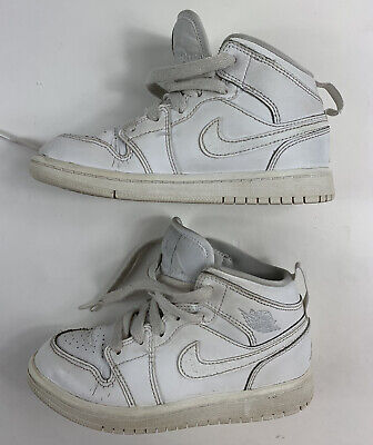 Nike Air Jordan 1 Retro Mid White (640734-104) US Youth Size 12C Sneakers |  eBay