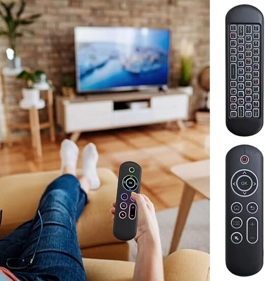 TELECOMANDO VOCALE WIRELESS 2.4G MINI TASTIERA USB AIR MOUSE PER SMART TV BOX PC - Immagine 3 di 4