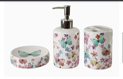 Home X Butterfly Decor Bathroom Set | eBay