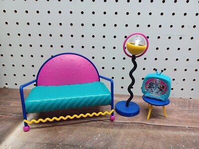 Lol OMG Surprise Dolls House Lot: TV, table, lamp Sofa/Chair
