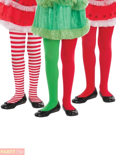 Christmas Tights Childs Elf Santa Claus 