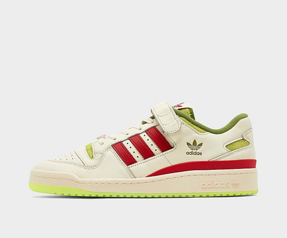 ★adidas★ Forum Row White Green IE7175 NEW adidas Forum Low The Grinch 'Cream White/Slim' Men Sizes