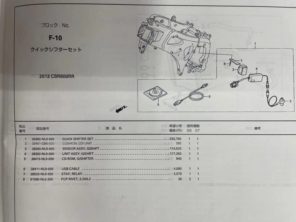 Sensor de cambio HRC Honda CBR600RR PC40 38200-NL9-000 2007-2017 nuevo Foto 3 de 3