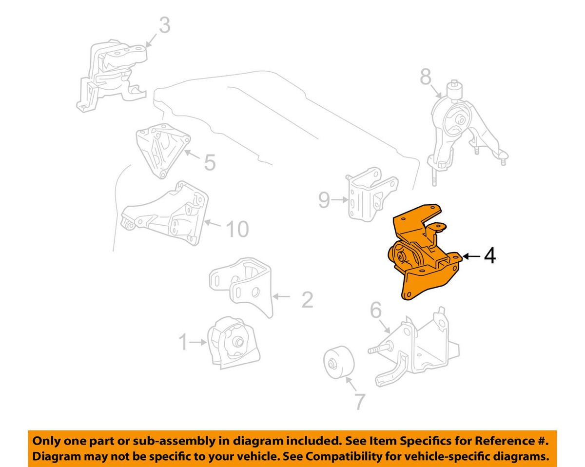 TOYOTA Corolla / Matrix GENUINE OEM FRONT MOTOR MOUNT 2009