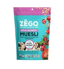 Zego - Organic Superfood Apple Craneberry Oatmeal & Muesli 13 oz (Pack of 5)