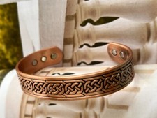 Men's 8 Inch Solid Copper Magnetic Cuff Bracelet CBM349- 1/2 an inch wide.