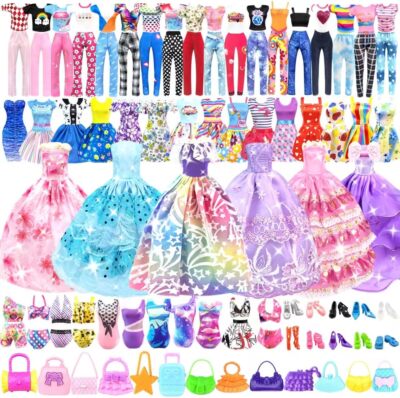For Barbie Doll Clothes Huge Lot Party Accessories Gown Outfits