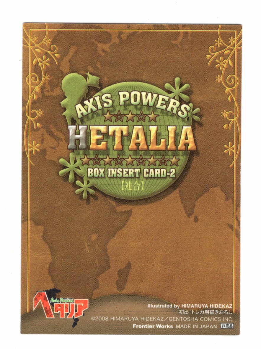 Box insert-2 trading card Hetalia Axis Powers anime USA UK Russia