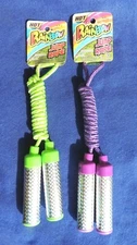 1 Hot Rainbow Jump Rope Children Girls Ja-Ru Toy #725 Green or Purple Age 6+ NWT