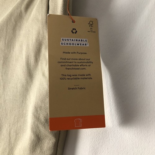 French Toast Girls Pull On Skinny Fit Stretch Pants Elastic Waist Beige/Khaki 18 - Picture 5 of 16