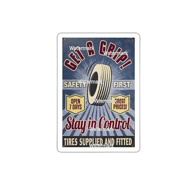 Get A Grip Retro Tires Sticker Decal