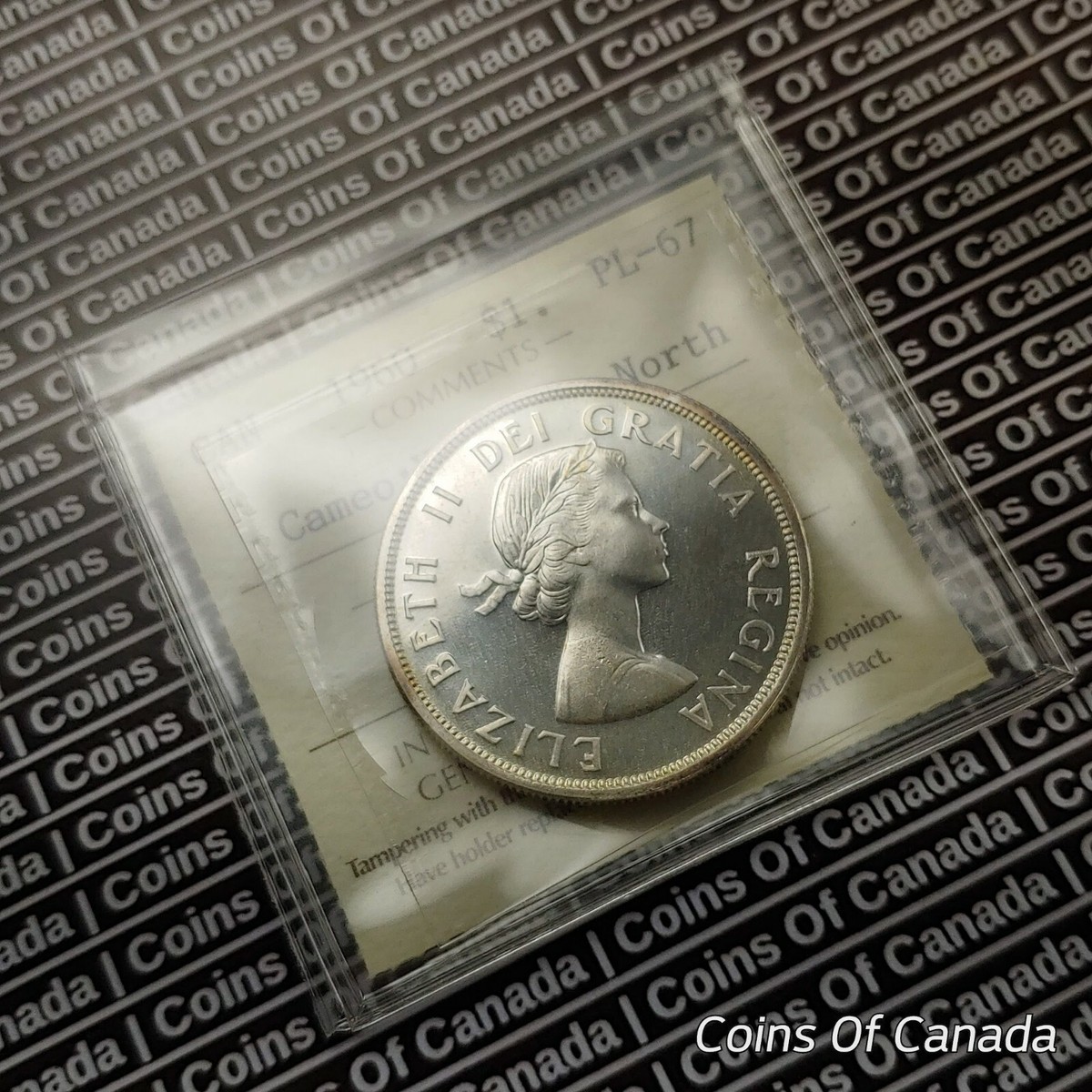 1960 Canada $1 Silver Dollar ICCS PL 67 Cameo - Tied For Top Pop