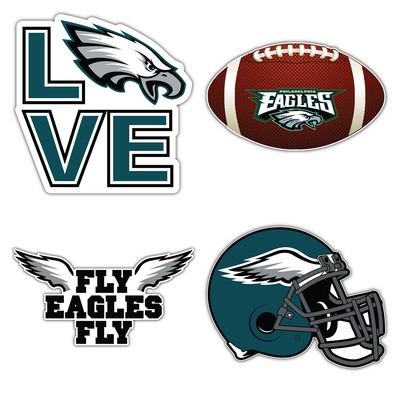 set of 4 philadelphia eagles football sticker decals 5 longer side id 5 ebay