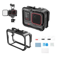 For Insta360 Ace Pro Camera Metal Case Lens Tempered Film Glass Screen Protector