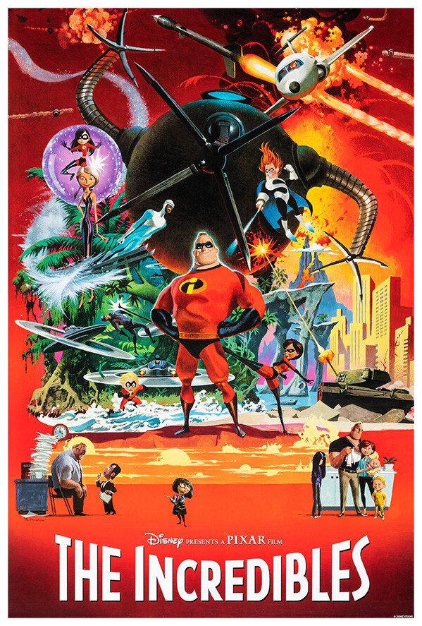 The Incredibles - 2004 - Pixar - Disney - Movie Poster - US