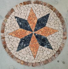 "ANTICA ROMA" ROSONE MOSAICO ANTICATO interni - esterni diam. 90 cm COD. RUDLXX