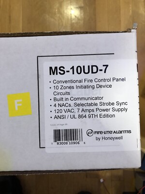 Honeywell Fire-Lite MS-10UD-7 Zone Fire Panel.Factory Sealed Box.