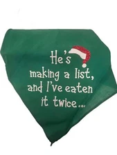 Dog Bandana Christmas  Making A List Pet Bandana Scarf Triangle Bibs Kerchief