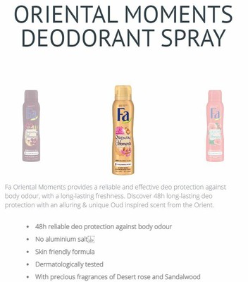 Fa Oriental Moments Deospray – Wüstenrose & Sandelholz, 48h Schutz, 6er Pack (6 X 150 Ml)