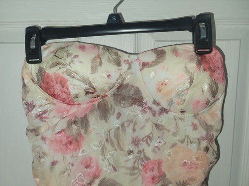 Eilly Bazar dress STRAPLESS FLORAL Prom Wedding Bridesmaid Homecoming Size M.NWT