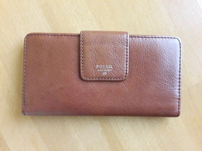 FOSSIL ❤ Portafoglio donna Fossil marrone cm 17,5x9,5 | eBay