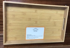 Bamboo Tray With Handles By Mighty Decor 11" x 17" x 2"