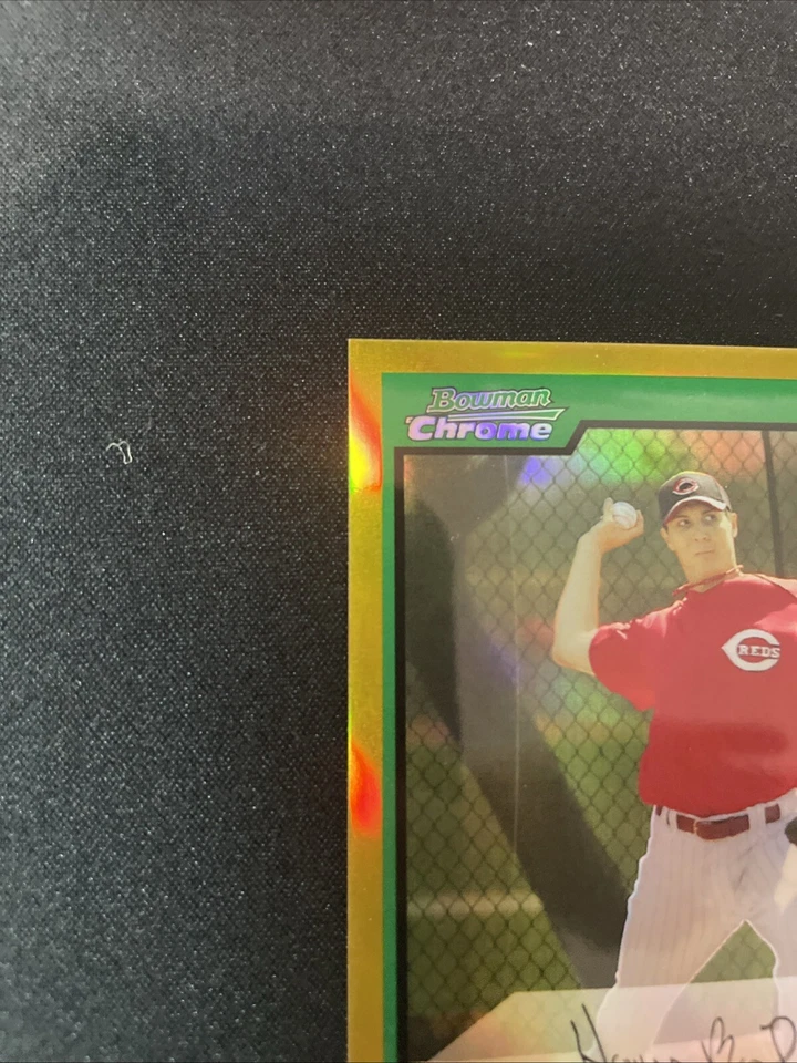 Tarjeta de novato Bowman 2007 cromada Homer Bailey dorada/50 Foto 2 de 4